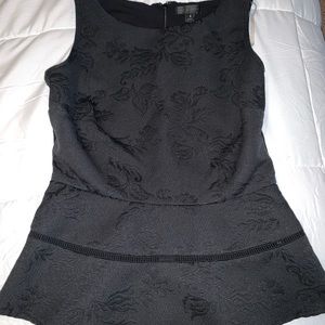 Black laced peplum shirt